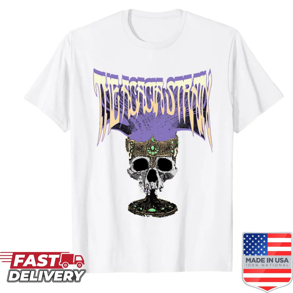 Vintage band metal logo T-shirt with distressed print