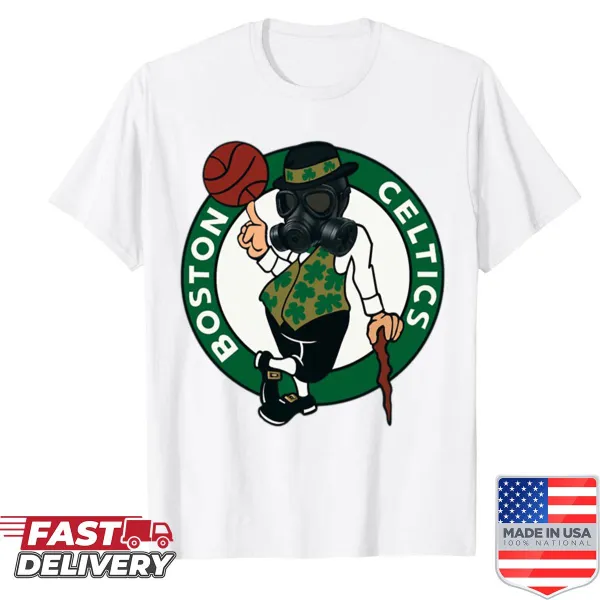 Boston Celtics shirt with a bold team emblem design