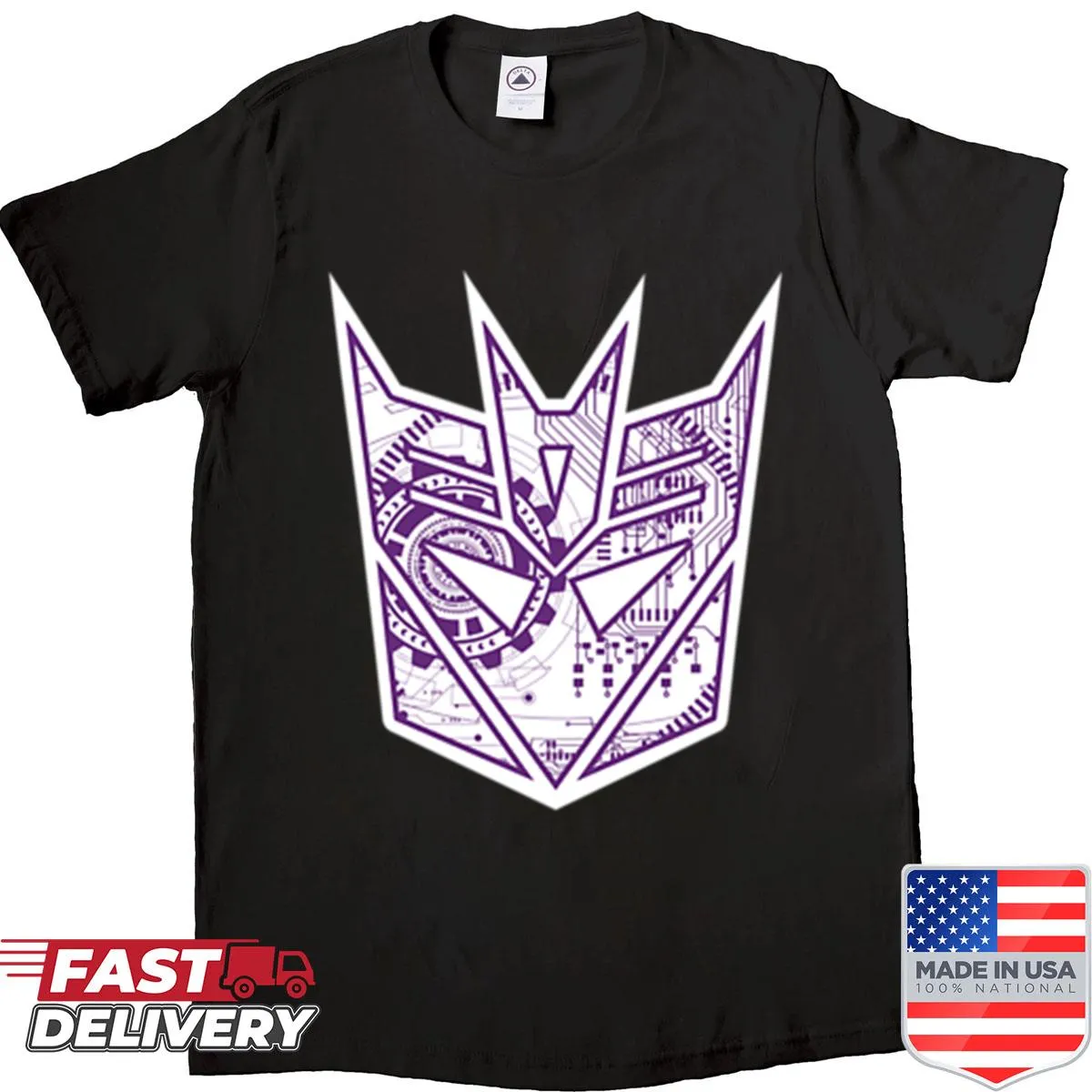 Cartoon-style Decepticon logo from Transformers