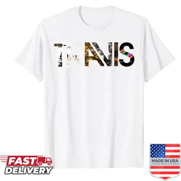 Travis band logo shirt in minimalist design