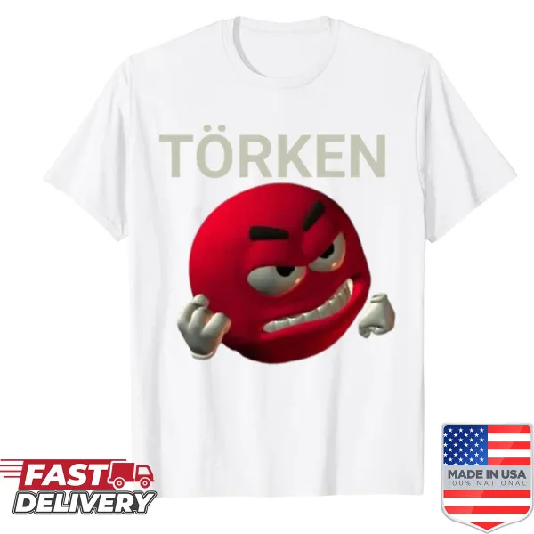 Oversized shirt featuring an evil emoji graphic