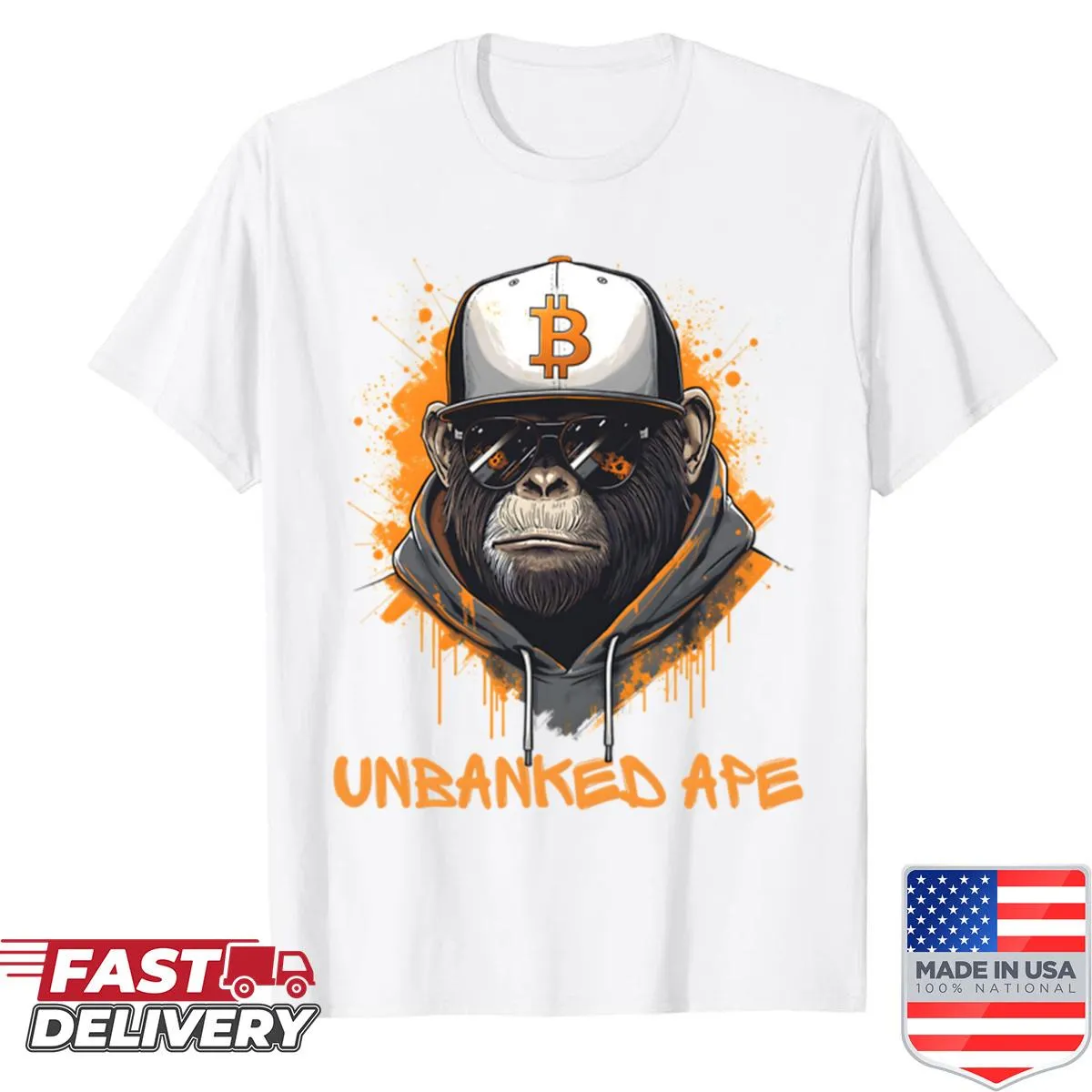 Street style Unbanked Ape Bitcoin graphic shirt