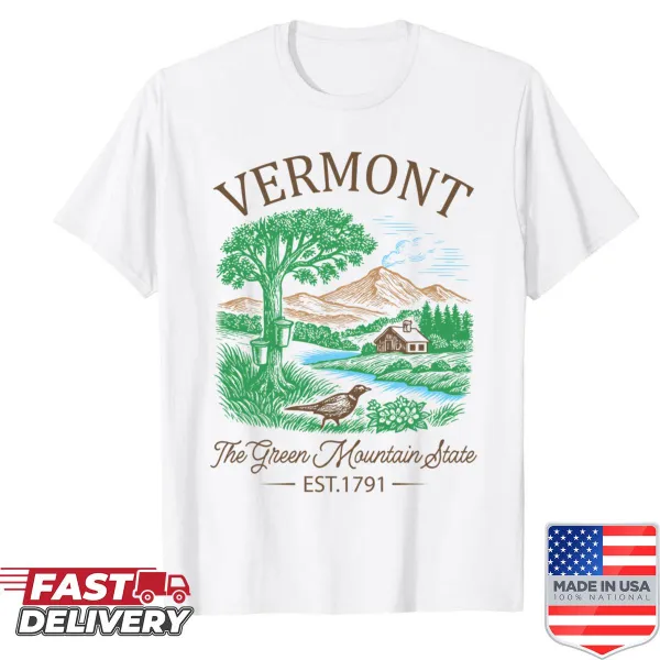Typography design featuring Vermont's nickname on a shirt