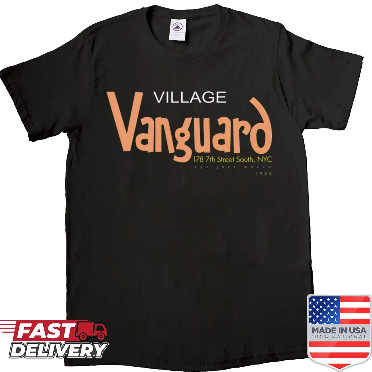 Oversized shirt featuring the Village Vanguard NYC Jazz Club logo