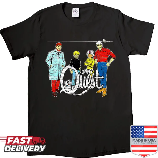 Vintage cartoon characters in a playful design on a humorous shirt