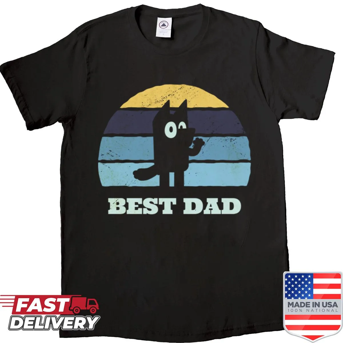 Vintage-style shirt featuring a charming dog graphic