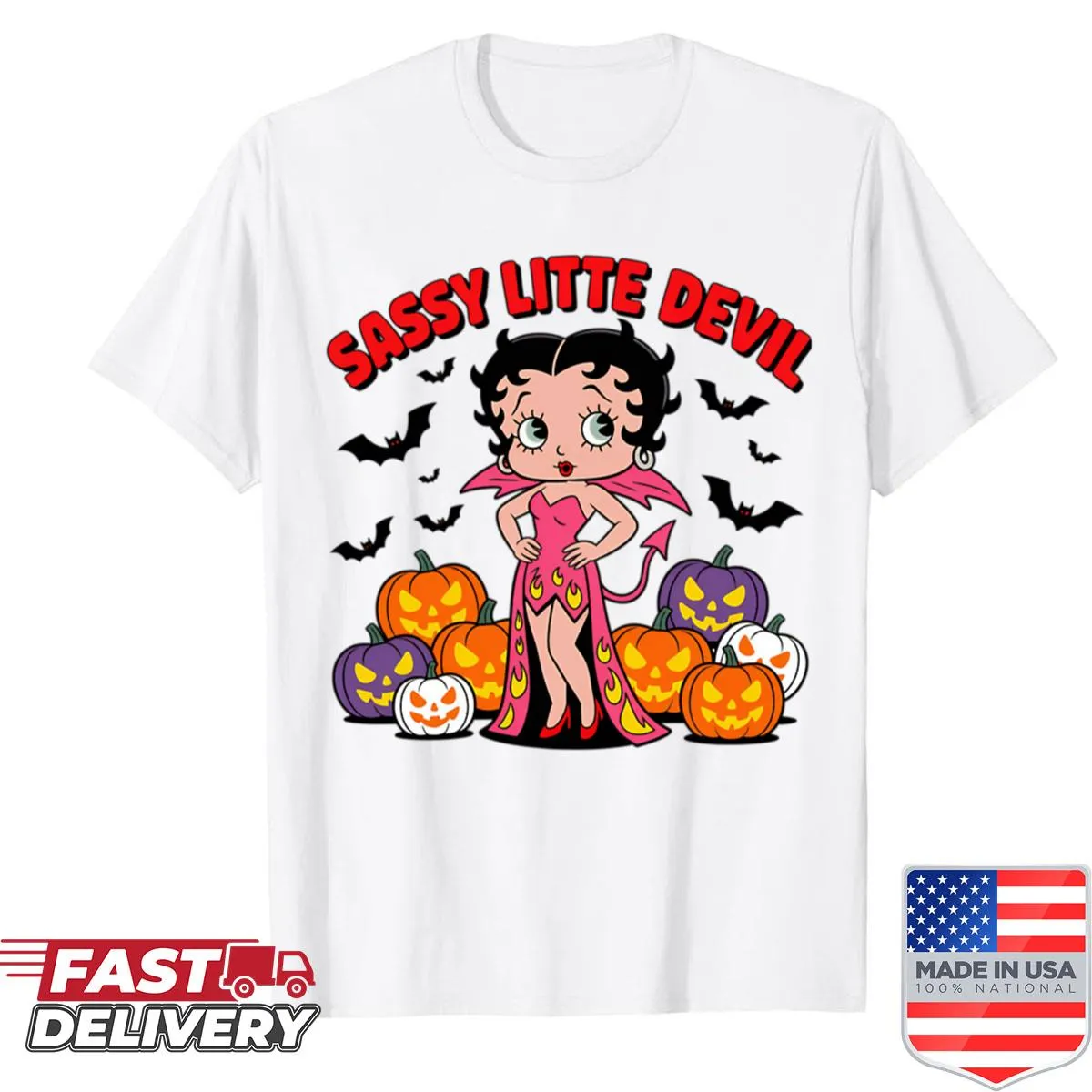 Vintage cartoon girl T-shirt celebrating fashion and creativity