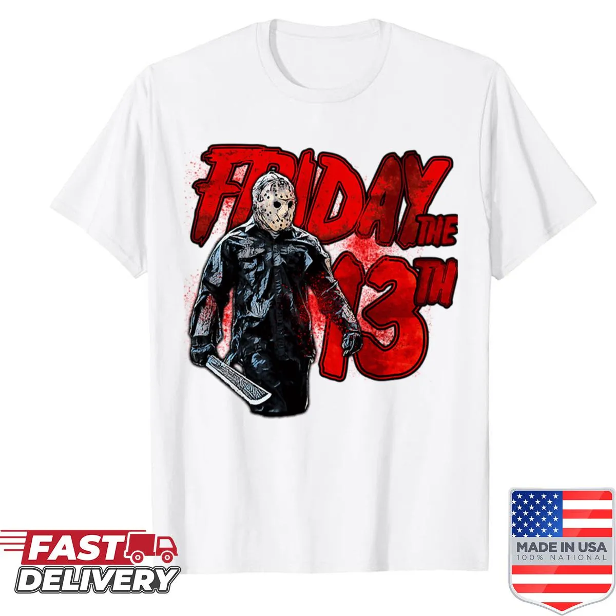 Vintage Halloween shirt with classic horror movie logos