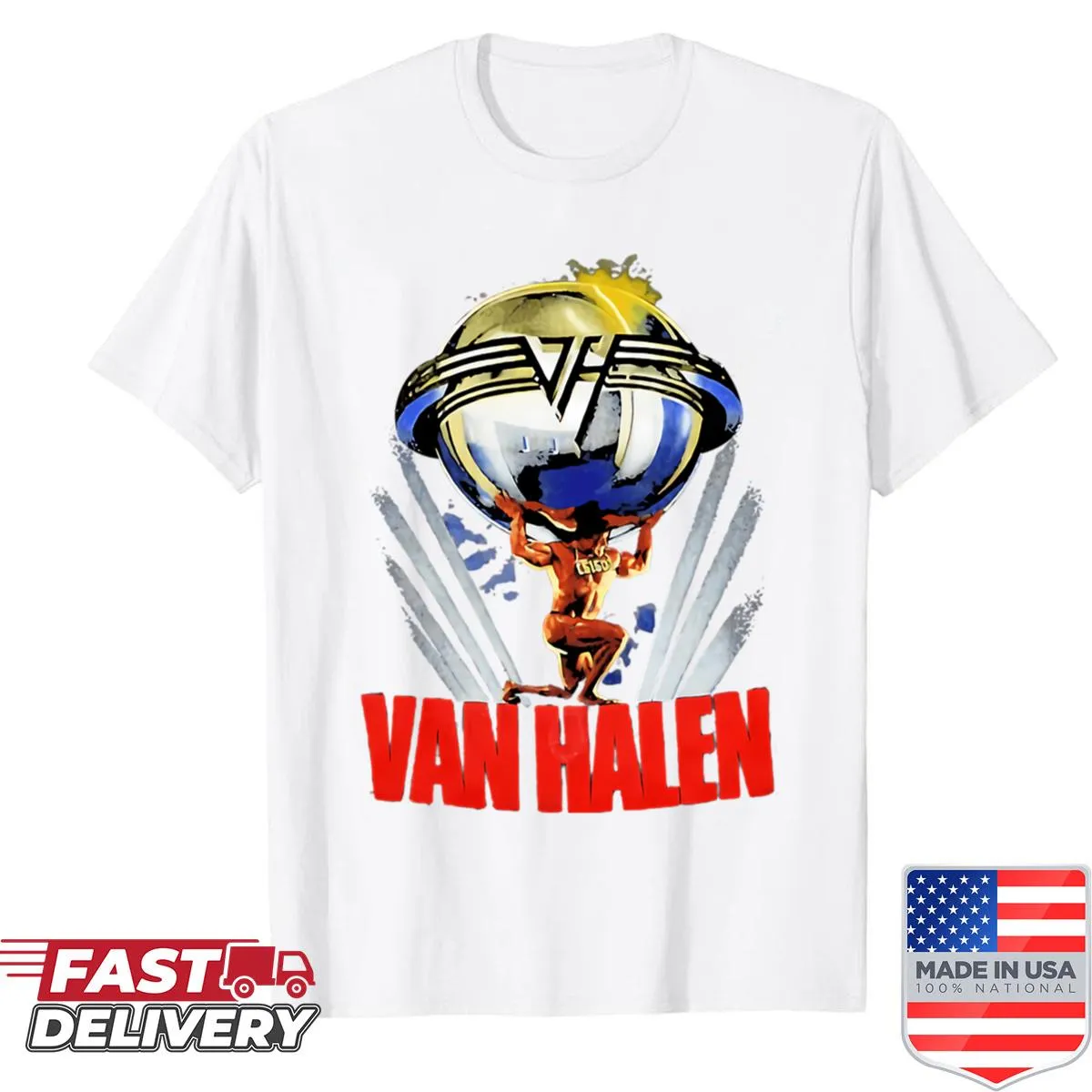 Vintage band logo shirt with a distressed concert tour design