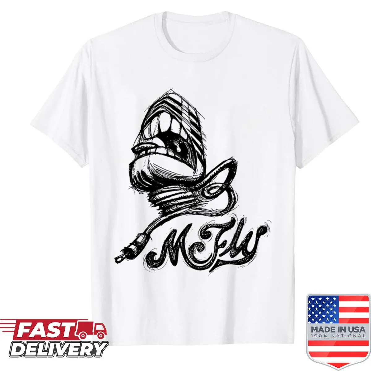 Vintage band tour logo T-shirt with distressed details