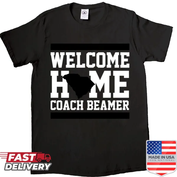 Welcoming shirt for Coach Beamer with warm typography.
