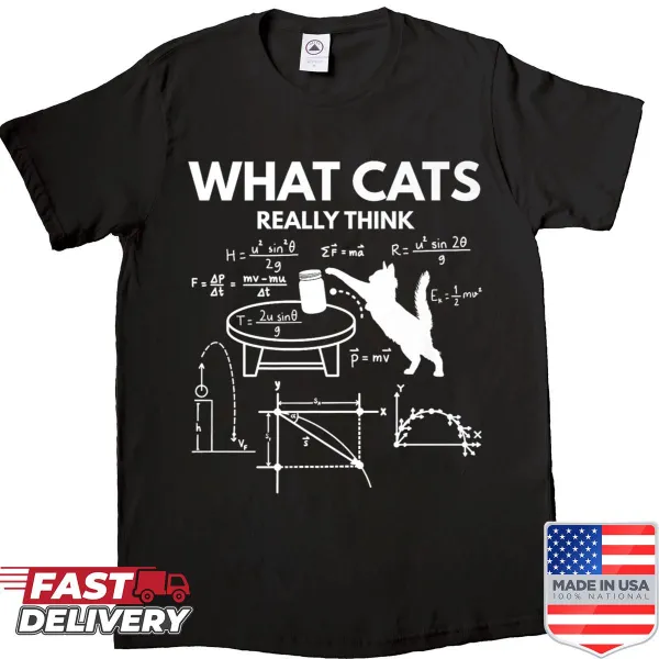 Funny shirt about cat physics and humor with playful design