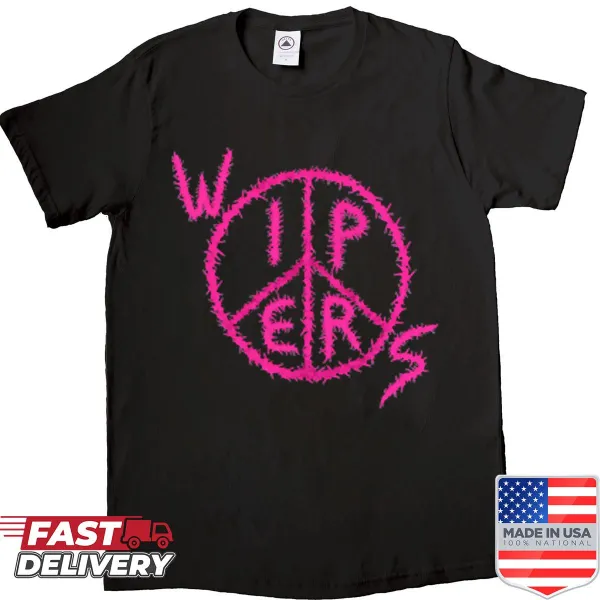 Shirt featuring the Wipers band logo in bold graphic design.