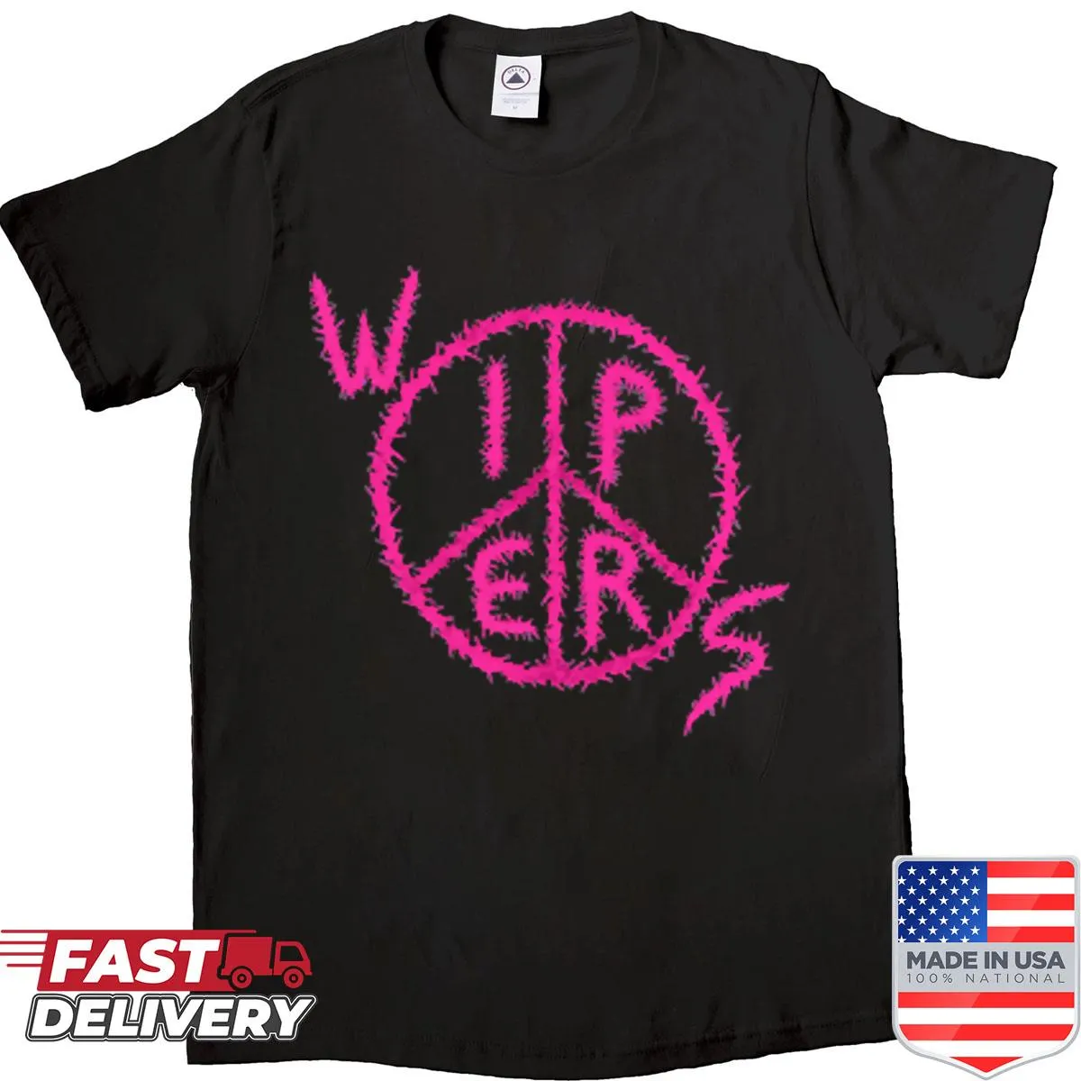 Shirt featuring the Wipers band logo in bold graphic design.
