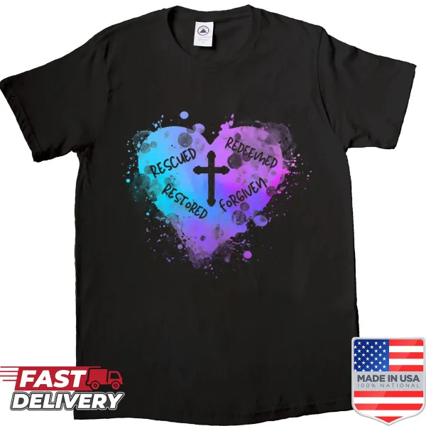 Heart of Grace Christian shirt with inspirational typography