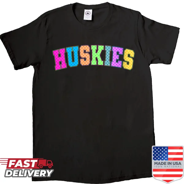 Huskies pride team spirit shirt with bold typography