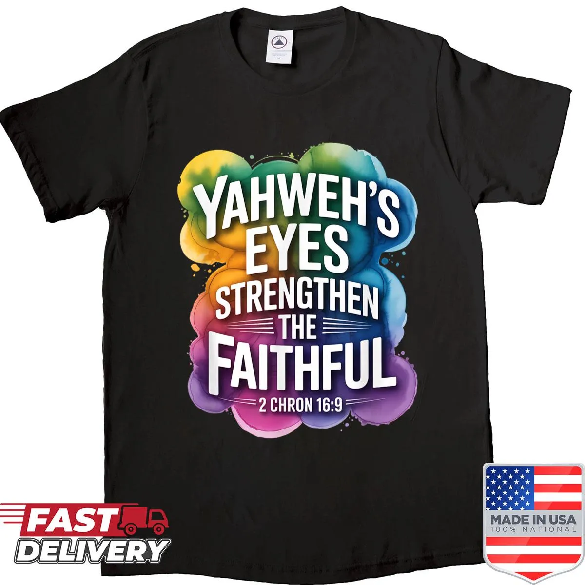 Inspirational shirt with biblical faith message