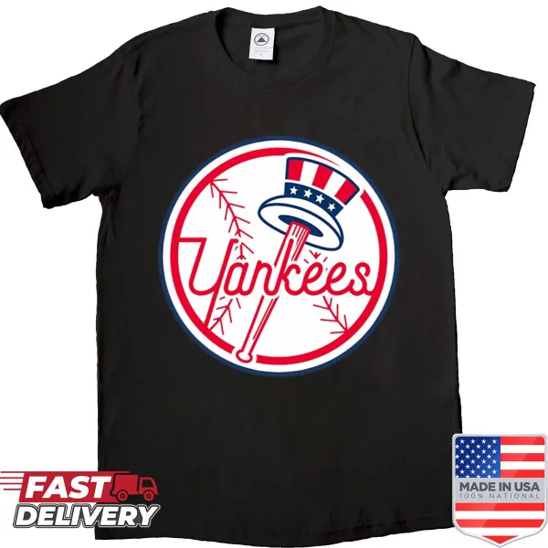 Oversized Yankees Baseball shirt with badge emblem