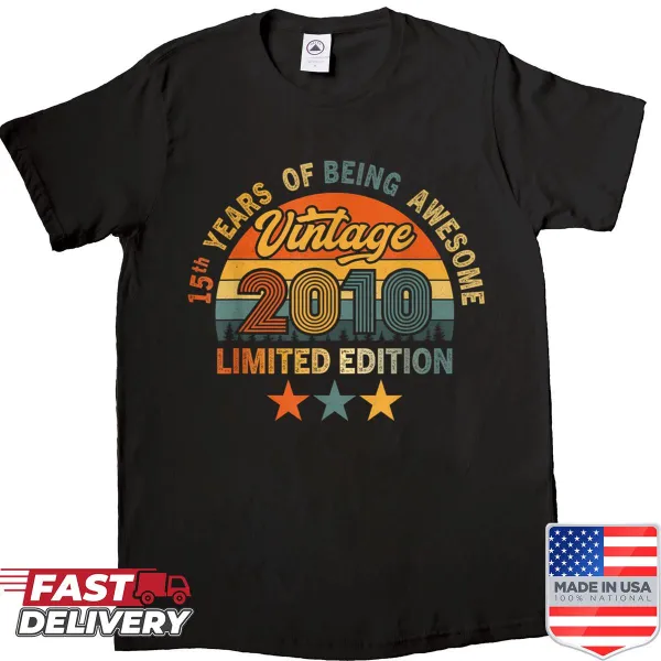 Vintage 15th birthday shirt with 2010 limited edition design