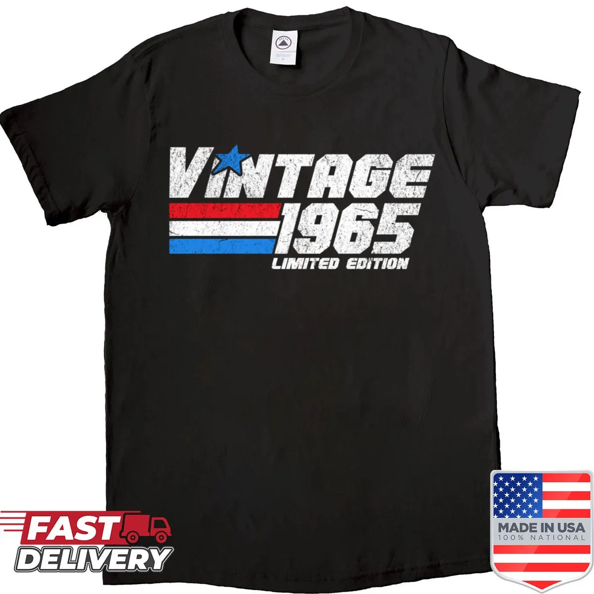 Vintage 1965 shirt for a 60th birthday celebration.