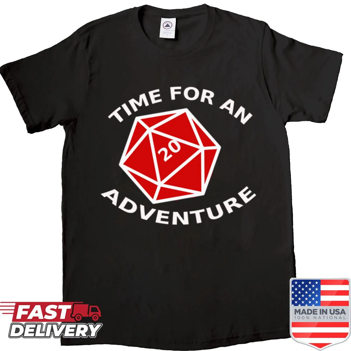 Adventure Time themed shirt featuring iconic characters in a vibrant landscape