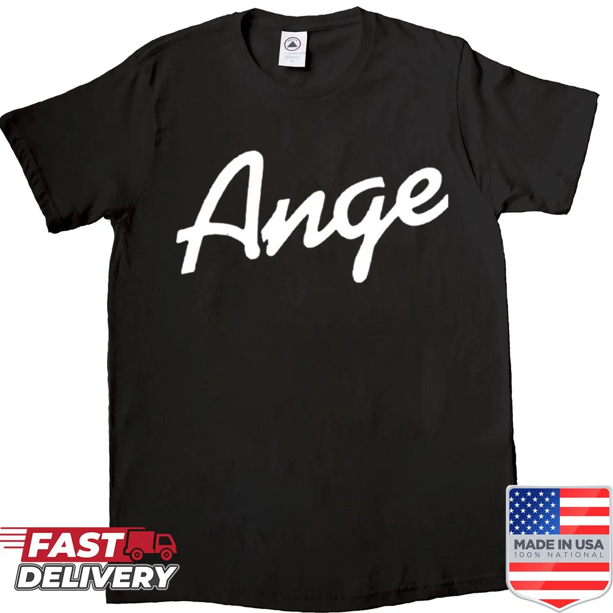 Vintage distressed t-shirt featuring a rock band design