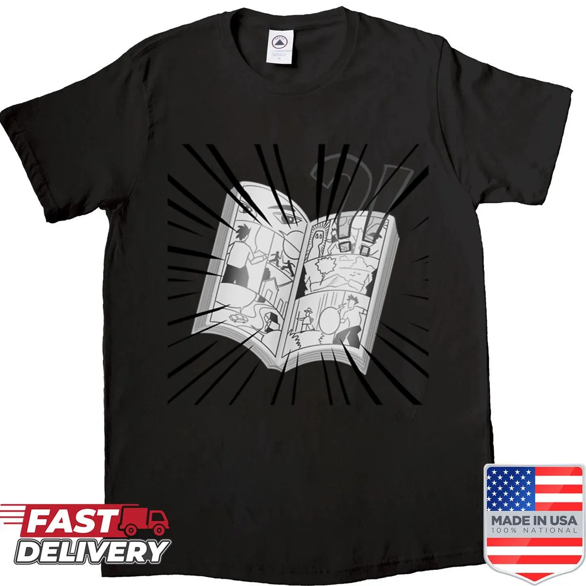 Vintage-style Anime Manga T-shirt featuring iconic art