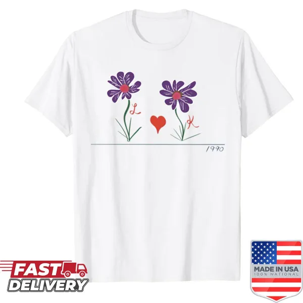 Art Deco wildflowers design on a vintage-style shirt