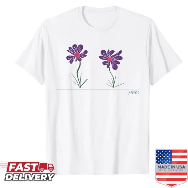 Art Deco-inspired shirt featuring a wild flower design