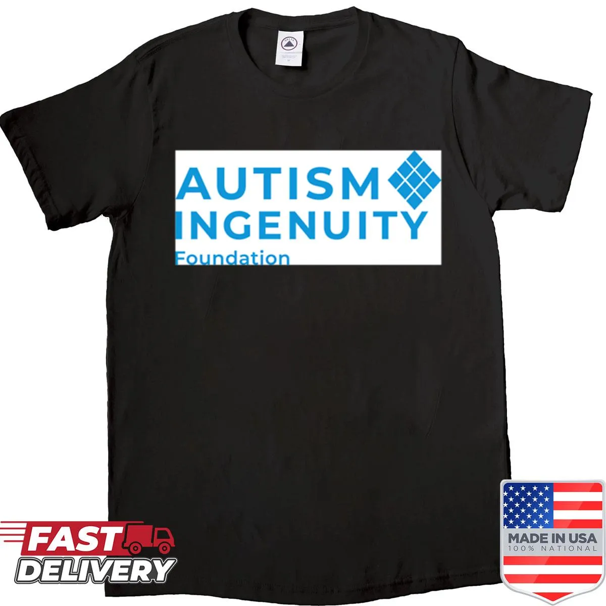 Shirt featuring Autism Ingenuity logo design