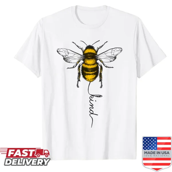 Uplifting Bee Kind summer t-shirt
