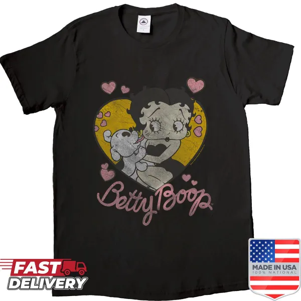 Betty Boop vintage shirt with heart-fill design
