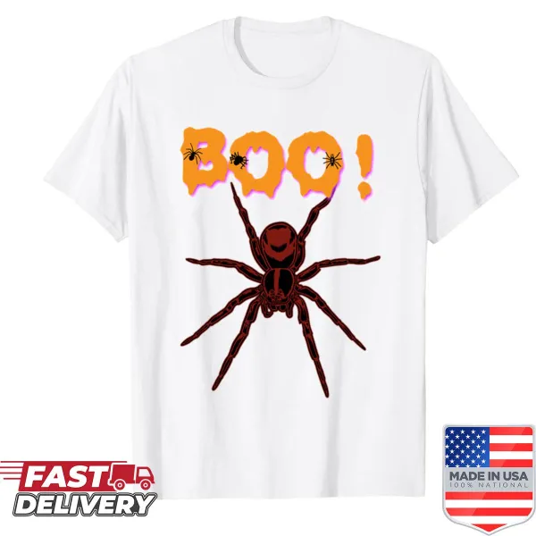 Halloween shirt with a bloody spider graphic