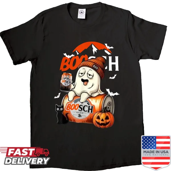 Funny Halloween Beer Party shirt with Boo ghost graphic