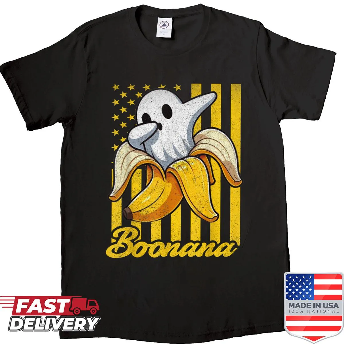 Graphic of a banana dabbing for Halloween costume shirt