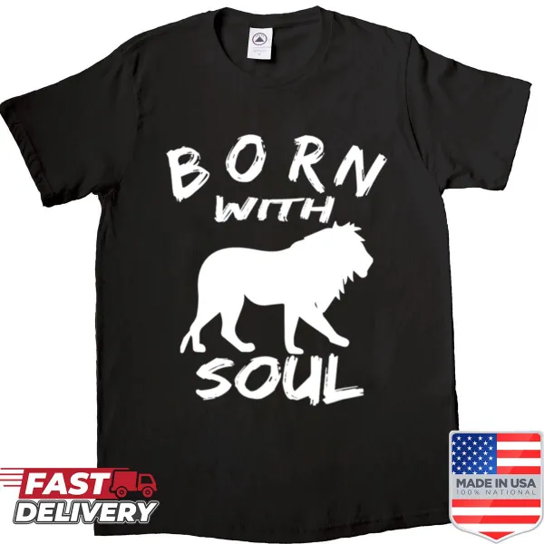 Illustration of a lion representing courage and strength on a shirt