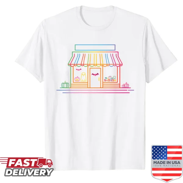 Halloween-themed shirt with playful illustration