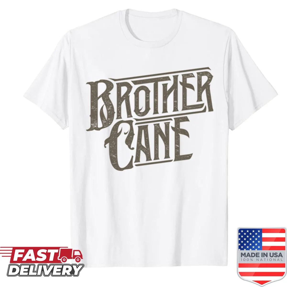 T-shirt featuring the phrase 'Brother Come To Me' in inviting typography
