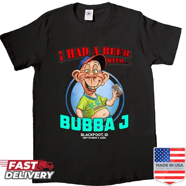 Bold graphic tee celebrating Bubba J and Blackfoot, Idaho