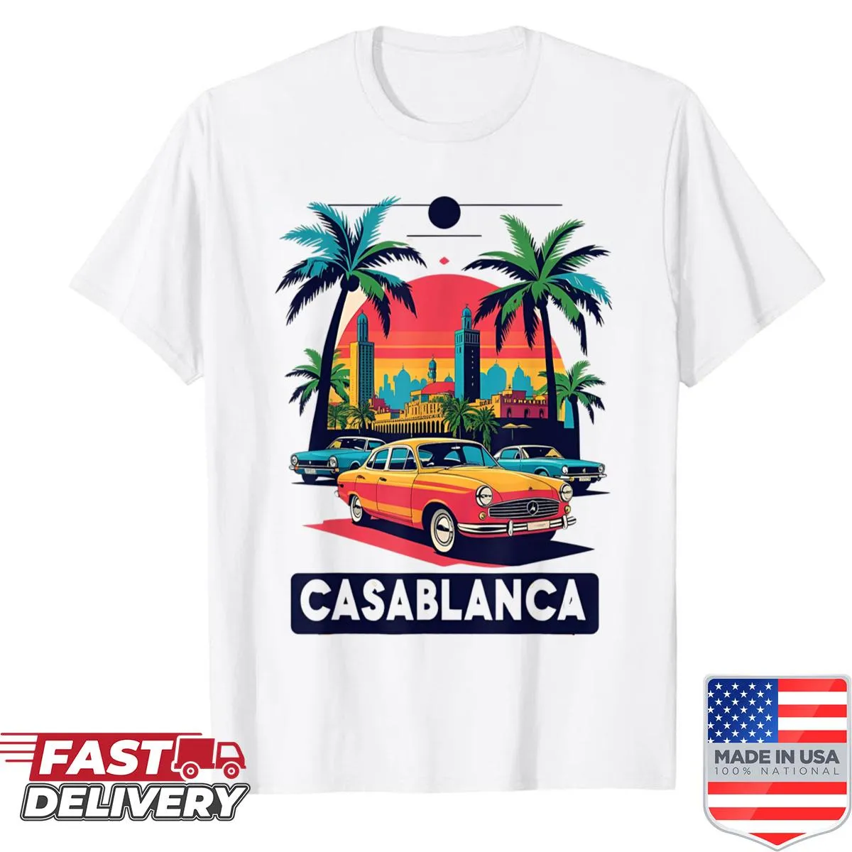 Vintage 80s Casablanca Morocco travel t-shirt