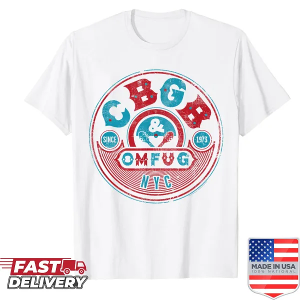 CBGB Brew Cap design on a navy t-shirt