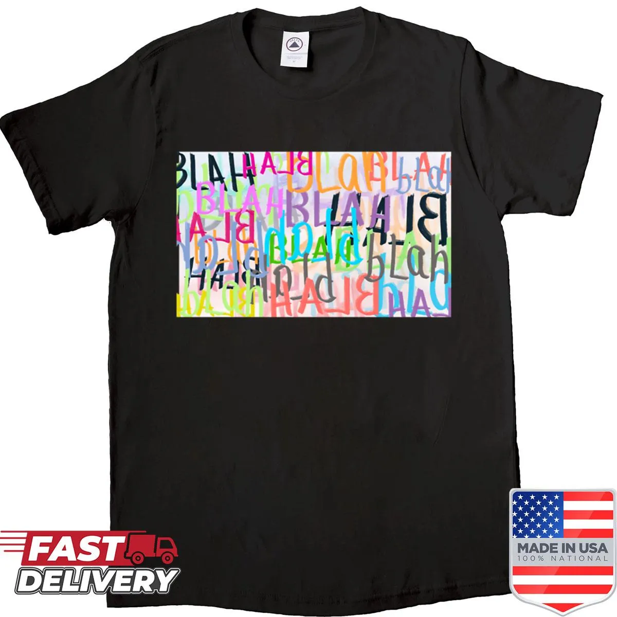 Graffiti-inspired typography collage t-shirt for urban art lovers