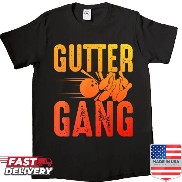 Cartoon bowling design for novelty T-shirt