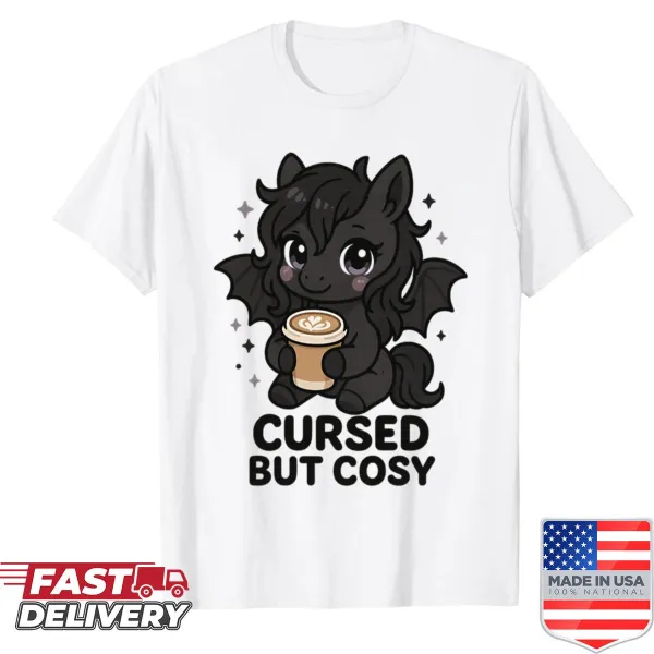 Gothic bat wing unicorn latte design shirt