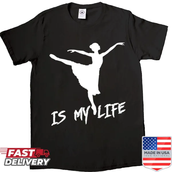 Bold typography T-shirt celebrating dancing as a lifestyle
