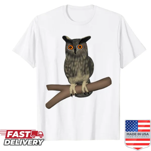 T-shirt featuring an illustration of an owl for nature lovers