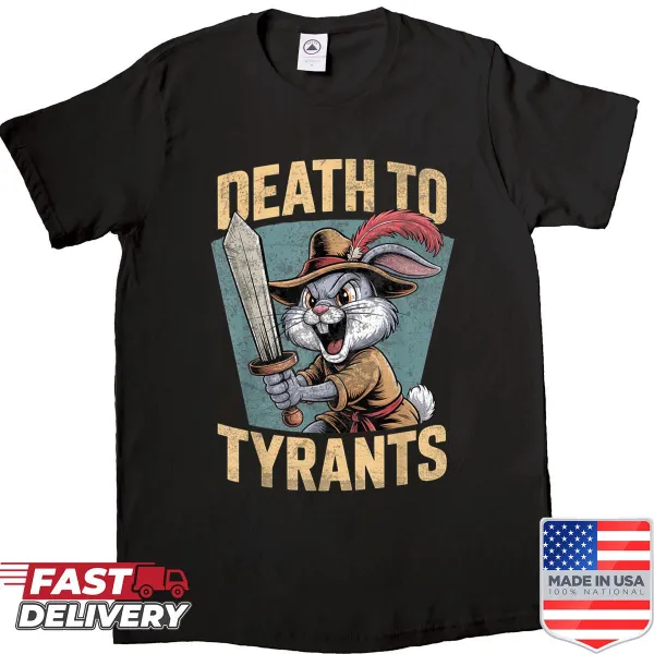 Vintage shirt with retro rabbit meme and edgy graphic.
