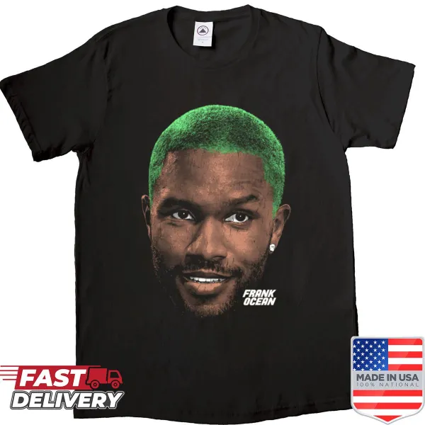 Stylish shirt featuring typographic tribute to Frank Ocean's music.