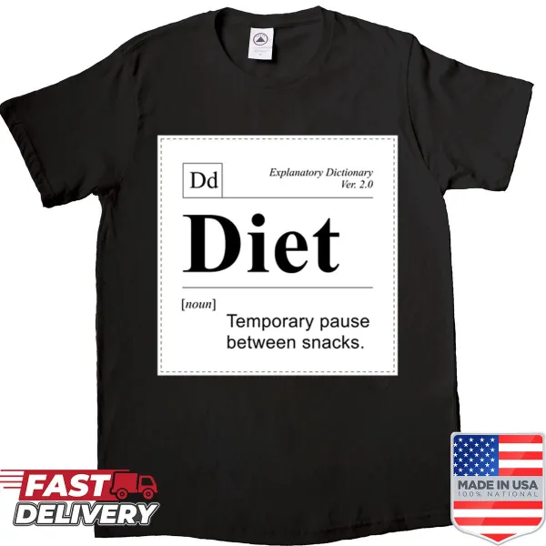 Vintage distressed shirt with 'Diet - Word Of A Day' text