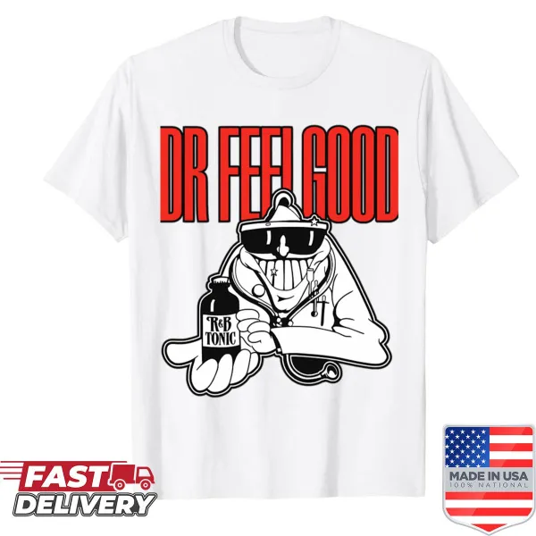 Wholesome typography shirt with feel-good music message